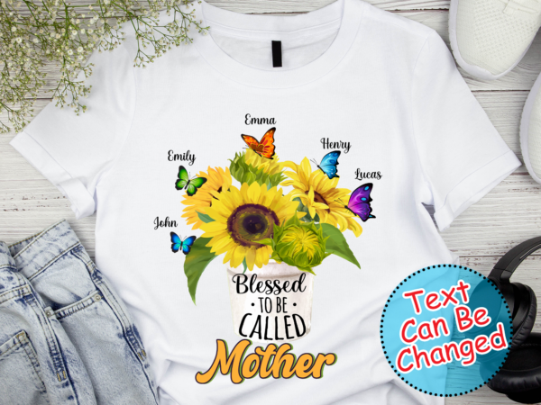 Rd clameraaz personalized blessed to be called nana grandma mom t-shirt