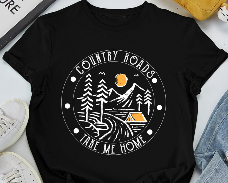 RD Country Roads Take Me Home Shirt, Camping T Shirt, Hiking Shirt, , Nature Lover Shirt, Nature T-Shirt, Country Shirt, Vacation Shirt