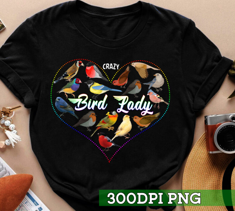 RD Crazy Bird Lady Shirt, Birdwatching Lover T-shirt, Birdwatchers Gift, Bird Lovers Tshirt, Bird Shirt, Birdwatcher Shirt,Gift For Bird Lover