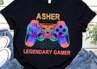RD Personalized Legendary Gamer Shirt Asher Name Video Gamer