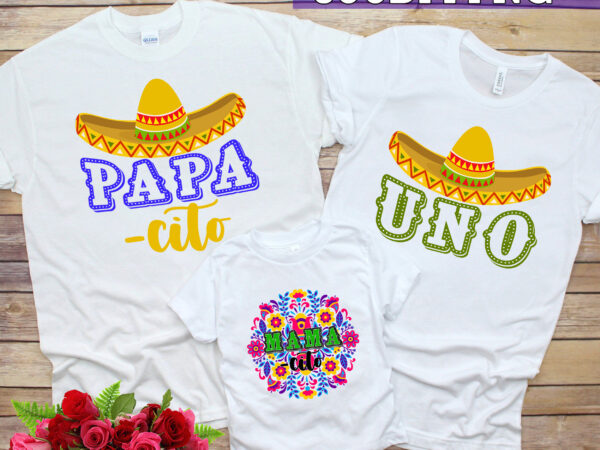 Rd uno birthday family shirts – first fiesta birthday boy, mama cita abuela tia tio, taco bout turning one, cactus sombrero, mexican floral, t shirt design online