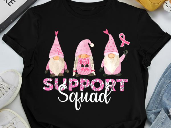 Rd womens breast cancer awareness funny gnomies support squad outfit v-neck t-shirt