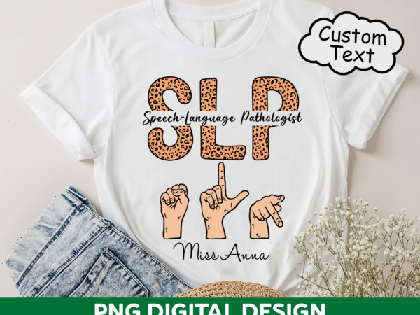 Slp speech language pathologist t shirt template vector