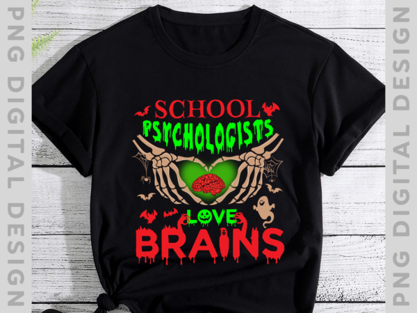 School psychologist love brains halloween costume teachers t-shirt, school psychologist instant download ph