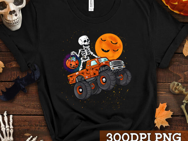 Skeleton hallowen png file for shirt, gift for kids, monster truck design, halloween party costume, trick or treat, instant download hc