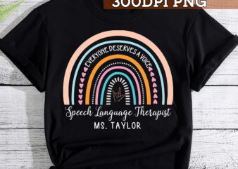 Speach Therapy PNG File For Shirt, Everyone Deserves A Voice Design, Speech Language Pathologist Gift, Customized Therapist HC
