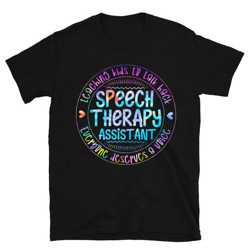 Speech Language Pathologist Speech Therapy Assistant Tie Dye T-Shirt PC