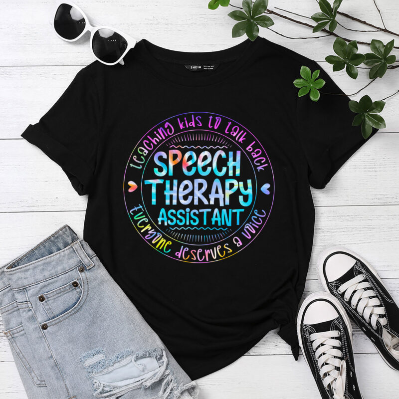 Speech Language Pathologist Speech Therapy Assistant Tie Dye T-Shirt PC