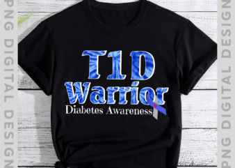 T1D Warrior Type 1 Diabetes Awareness Diabetic Blue Tie Dye NH