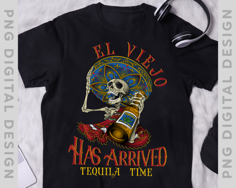 Tequila PNG File For Shirt, Skull Design, Mexican Gift, Mexico Skull, Day Of The Dead Gift, Dia De Muetus, Instant Download HH