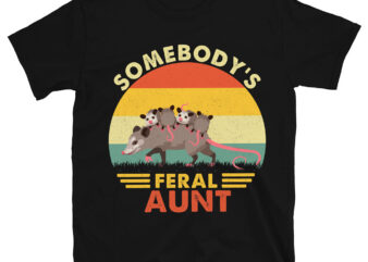 Somebody_s Feral Aunt Opossum Vintage Apparel T-Shirt PC