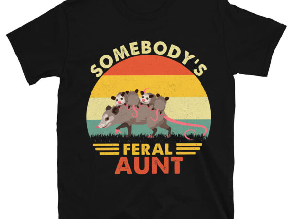 Somebody_s feral aunt opossum vintage apparel t-shirt pc