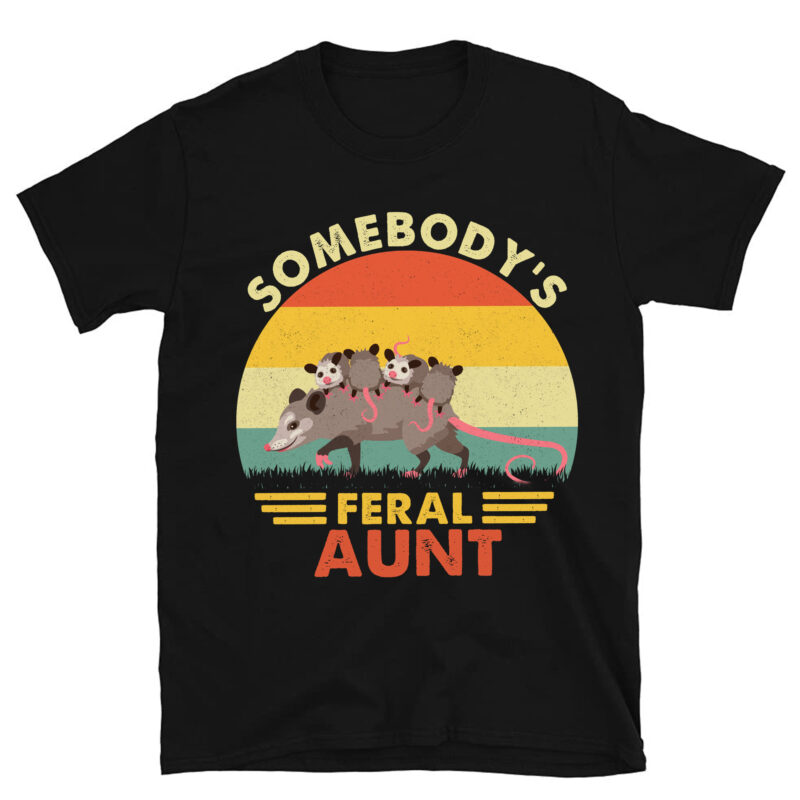 Somebody_s Feral Aunt Opossum Vintage Apparel T-Shirt PC