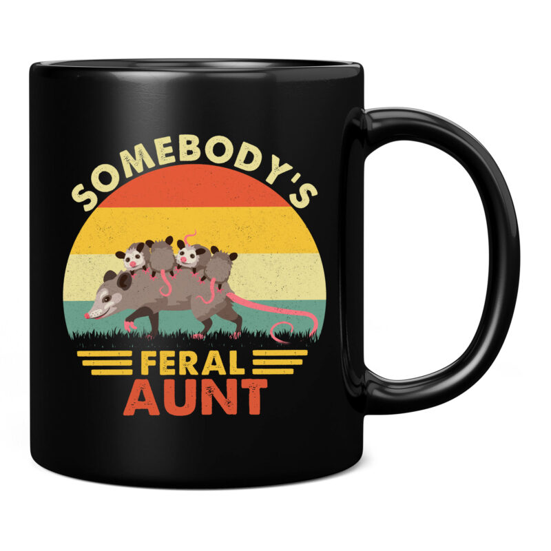 Somebody_s Feral Aunt Opossum Vintage Apparel T-Shirt PC