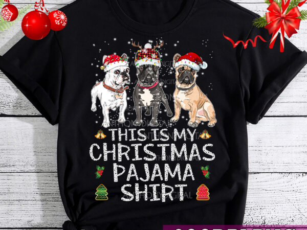 This is my christmas pajama buffalo plaid french bulldog nc t shirt designs for sale