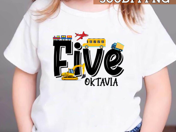 Transportation birthday shirt, things that go vehicle party, planes trains automobiles, 5th birthday birthday personalized shirt, custom age png digital file pc t shirt designs for sale