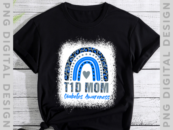 Type 1 diabetes t1d mom diabetes awareness leopard rainbow nh t shirt designs for sale