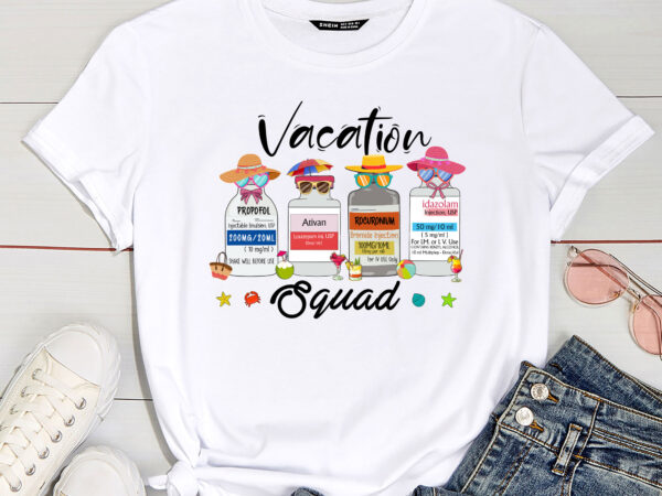 Vacation squad critical care nurse critical care nursing pc t shirt vector art