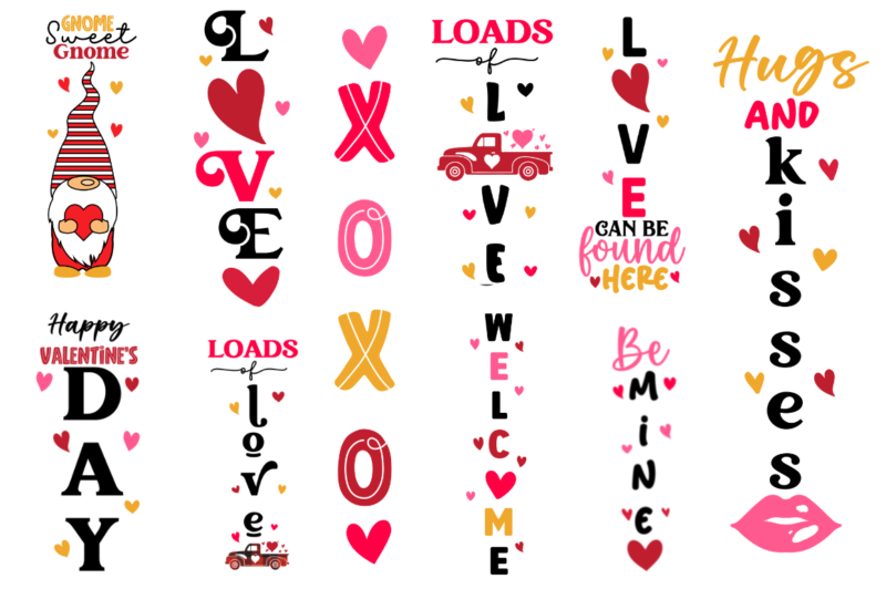 Valentine’s porch sign Svg Bundle