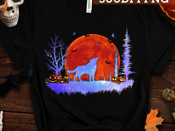 Wolf pumpkin moon halloween horror costumes t-shirt, wolf halloween, halloween gift tc