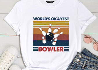 World_s Okayest Bowler Vintage Corn Hole PC