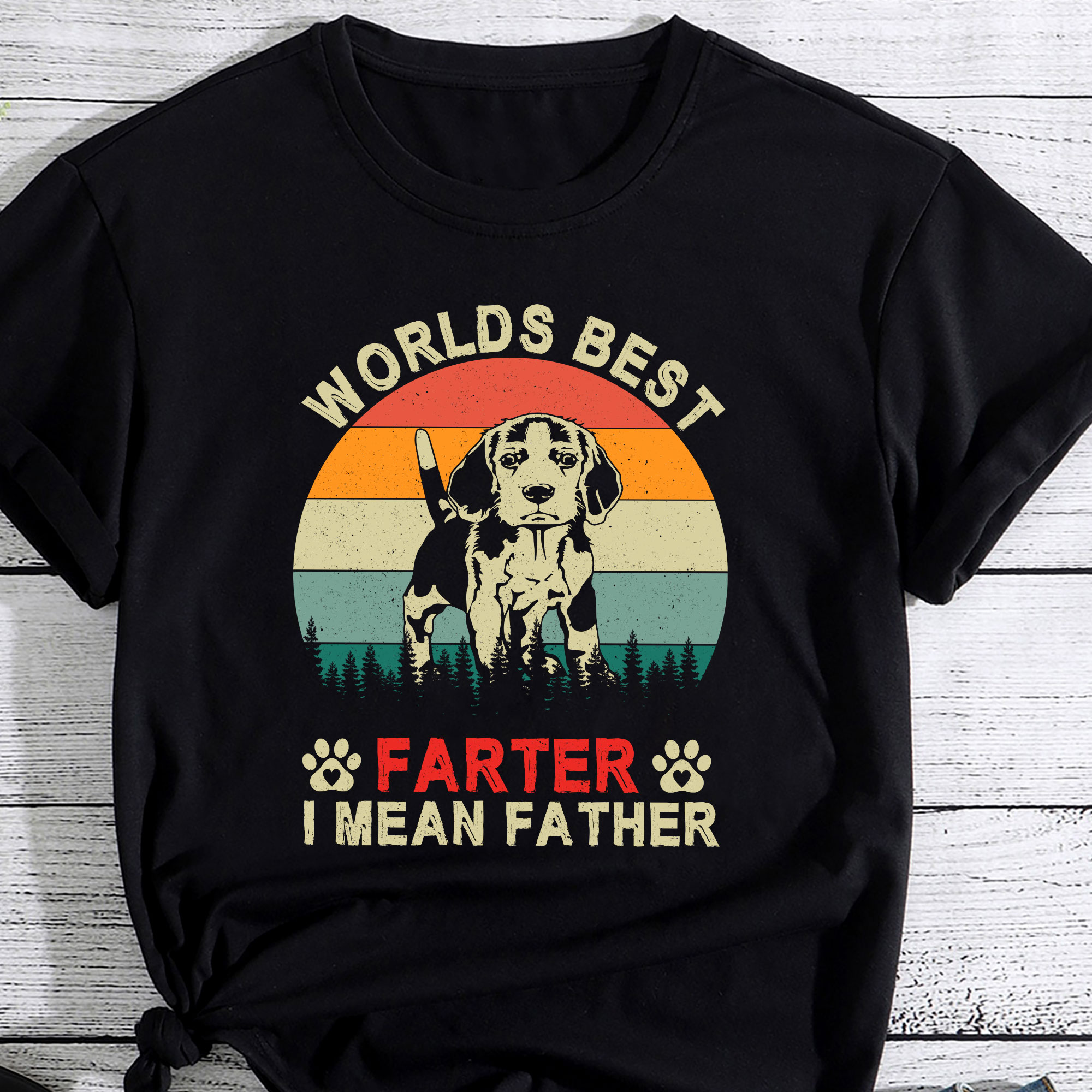 Worlds Best Farter I Mean Father t shirt Best Beagle Dad Ever PC - Buy ...