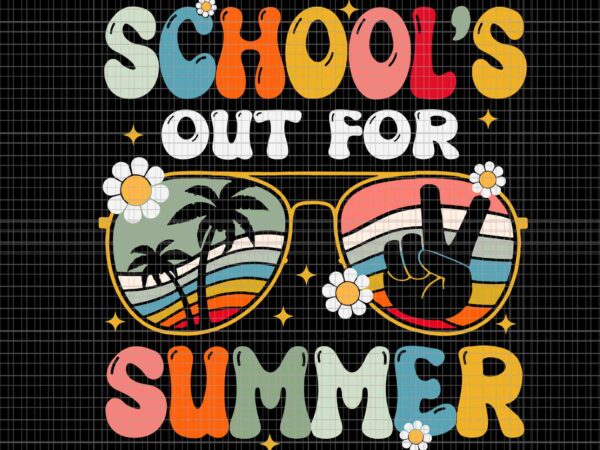 Retro last day of school’s out for summer teacher svg, last day of school svg, summer school svg, last day of school svg t shirt design online