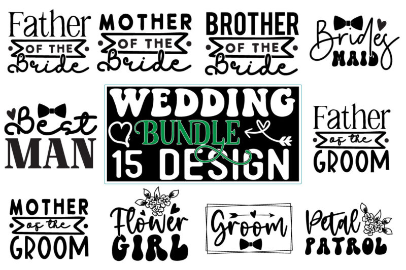 Wedding Party SVG Bundle