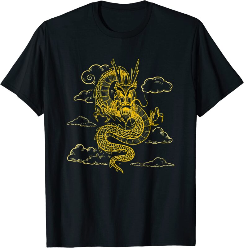 15 Dragon Shirt Designs Bundle For Commercial Use, Dragon T-shirt ...