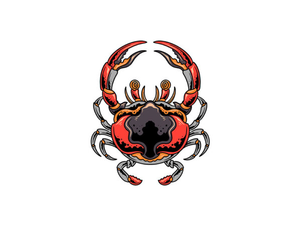 Crab t shirt vector file
