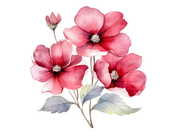 Watercolor painting flower clipart t shirt design for sale