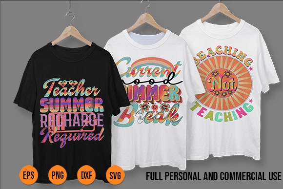 16 Teacher Summer Sublimation Design Bundle