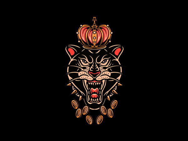 Queen panther t shirt illustration