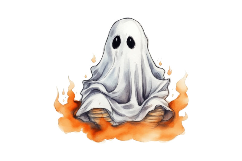 Cute Ghost Halloween Sublimation Clipart