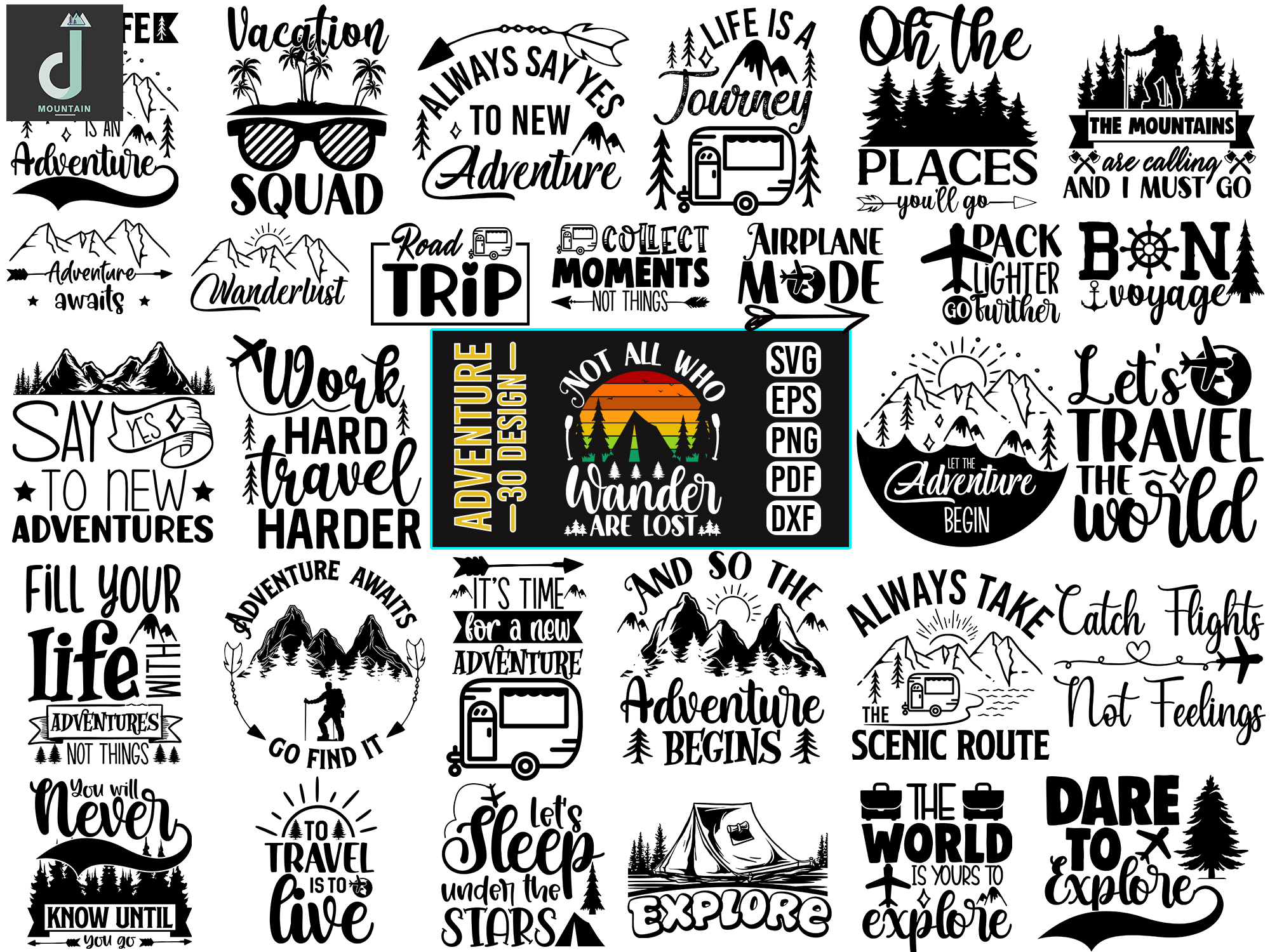 Adventure Bundle Design Adventure Svg Design Mountain Svg Buy T Shirt Designs