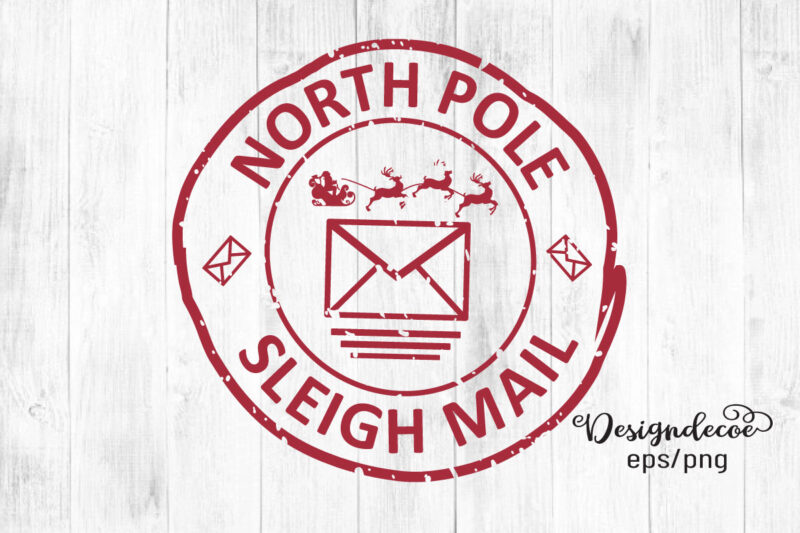 north pole rubber stamps bundle, post stamp designs set, santa stamp ...