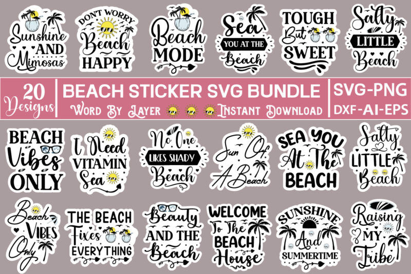 Beach Sticker Svg Bundle Beach Sticker SVG Bundle,Beach Stickers, Printable Summer Stickers Bundle, Funny Beach Printable Stickers, Print And Cut Sticker, Stickers PNG,,Sticker svg, Printable Beach Stickers, Summer svg Stickers,