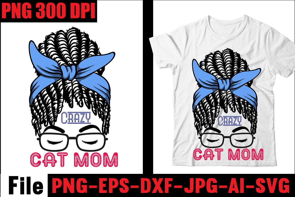 Crazy Cat Mom T-shirt Design,Breast Cancer Warrior T-shirt Design