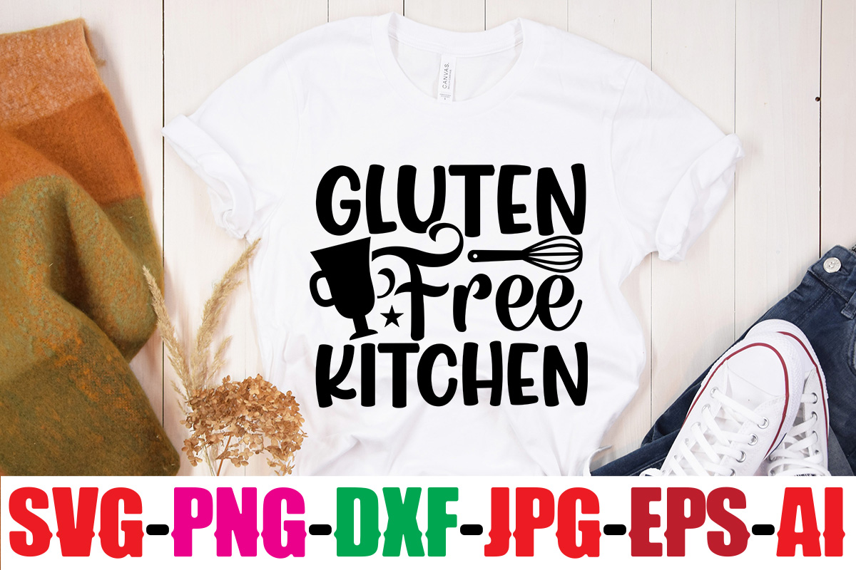 Gluten Free Kitchen T-shirt Design,Bakers Gonna Bake T-shirt Design