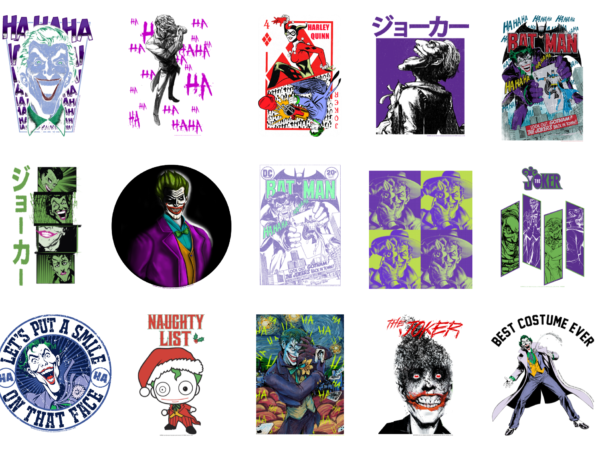 15 joker shirt designs bundle for commercial use part 2, joker t-shirt, joker png file, joker digital file, joker gift, joker download, joker design