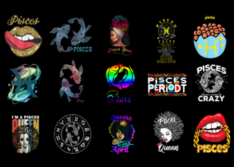 15 Pisces Shirt Designs Bundle For Commercial Use Part 3, Pisces T-shirt, Pisces png file, Pisces digital file, Pisces gift, Pisces download, Pisces design