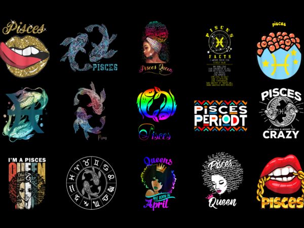 15 pisces shirt designs bundle for commercial use part 3, pisces t-shirt, pisces png file, pisces digital file, pisces gift, pisces download, pisces design