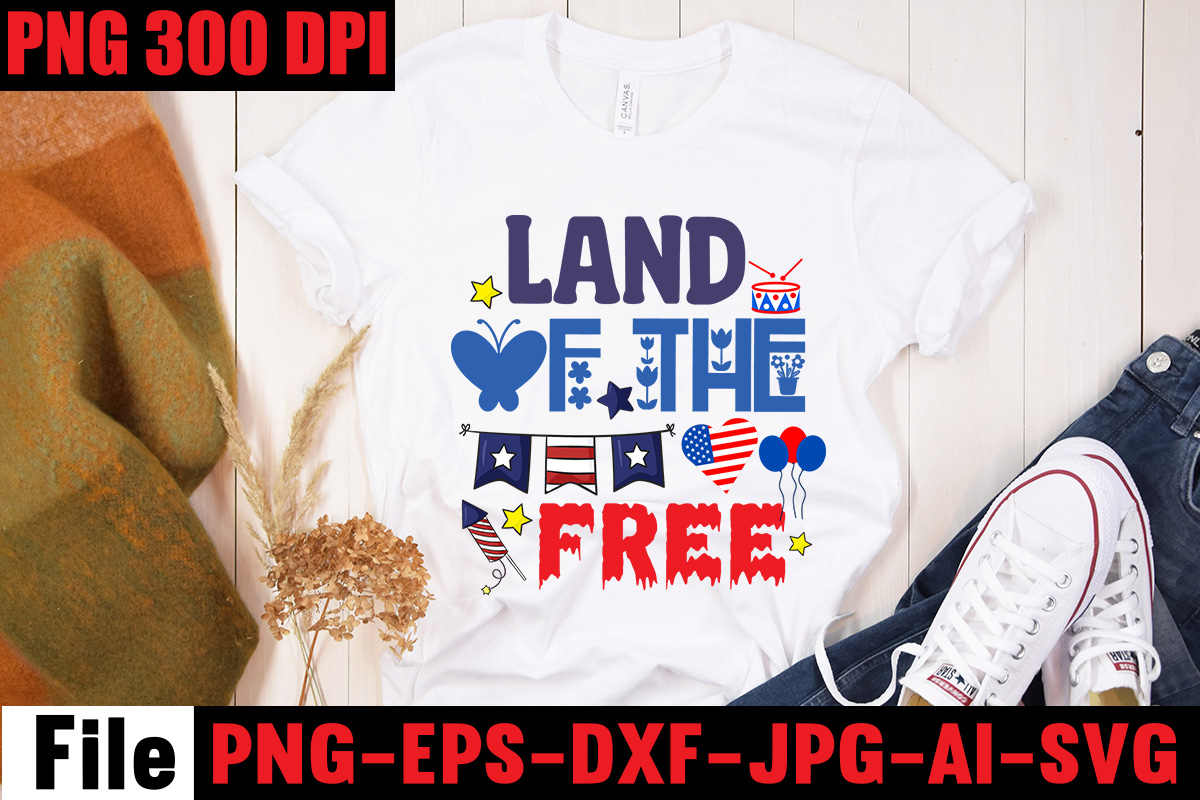 Land Of The Free T-shirt Design,All American Dude T-shirt Design,Happy