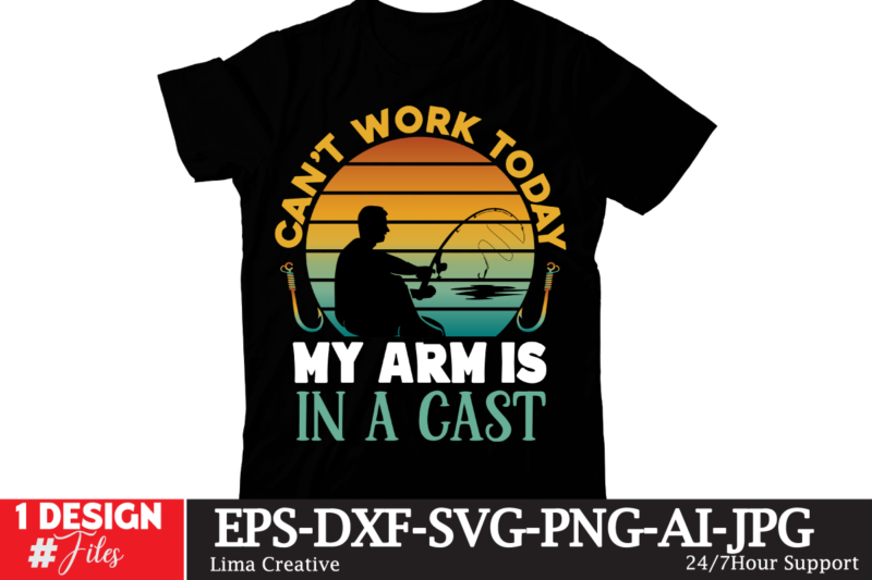 Cant Work Today My Armis In A Cast T-shirt Design,fishing,bass fishing,fishing videos,florida fishing,fishing video,catch em all fishing,fishing tips,kayak fishing,sewer fishing,ice fishing,pier fishing,city fishing,pond fishing,urban fishing,creek fishing,shore fishing,winter fishing,magnet fishing,bass fishing