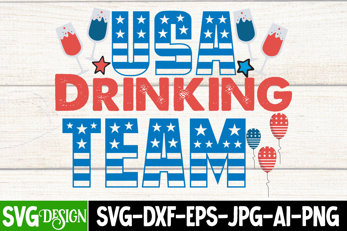 USA Drinking Team T-Shirt Design, USA Drinking Team Vector T-Shirt