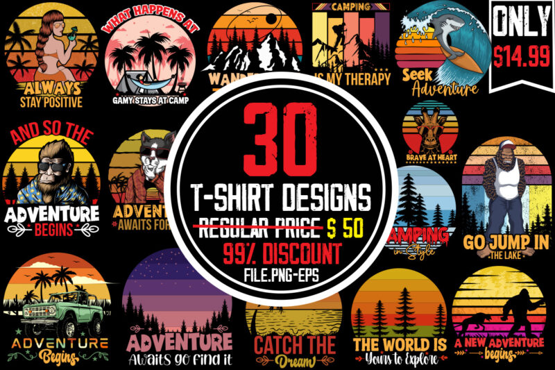 Summer T-shirt Bundle, Adventure T-shirt Bundle,Mountain T-shirt Bundle,120 T-shirt Designs,On sell Design,Big Sell Design,Summer Mega Bundle 160 T-shirt Design, Designs bundle, summer designs for dark material, summer, tropic, funny summer