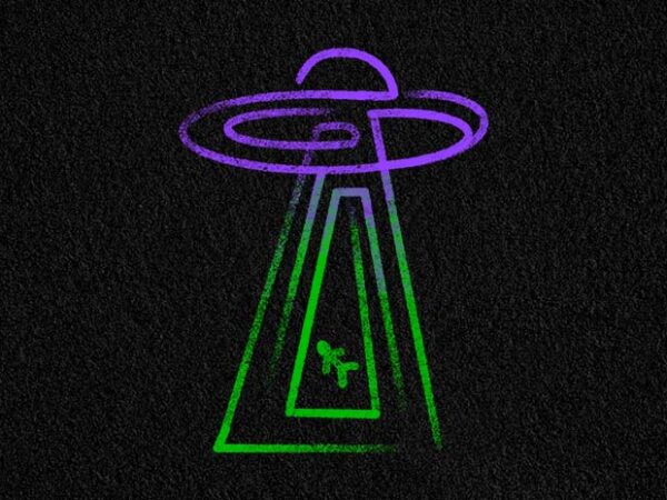 Ufo geometry t shirt vector graphic