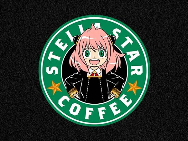 Anya coffee t shirt vector