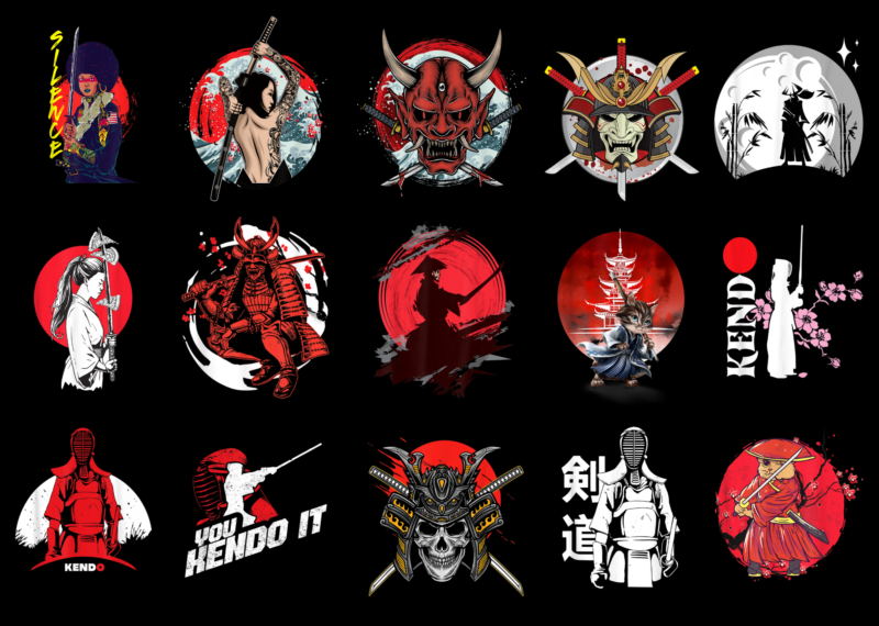 15 Kendo Shirt Designs Bundle For Commercial Use Part 2, Kendo T-shirt, Kendo png file, Kendo digital file, Kendo gift, Kendo download, Kendo design