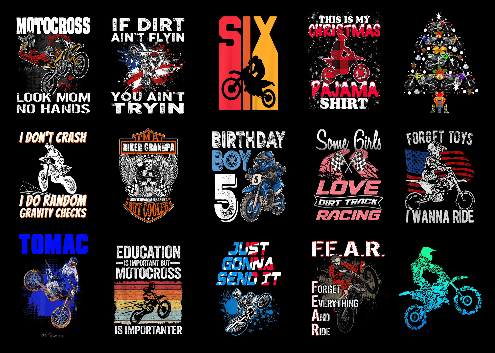 Motocross PNG Designs for T Shirt & Merch